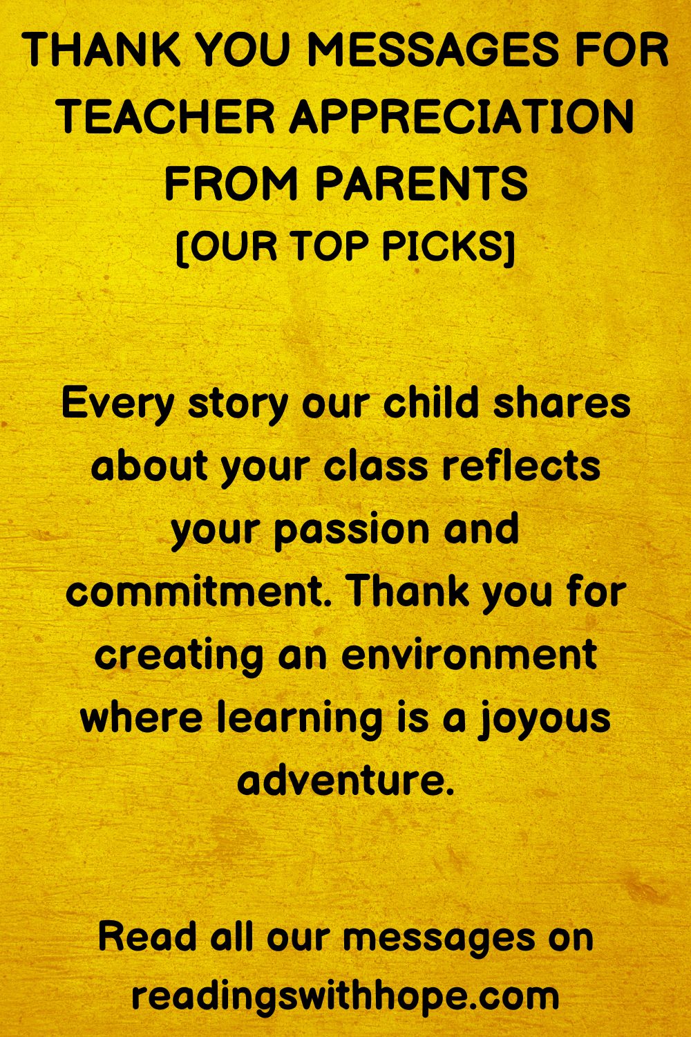 Thank You Message For Teacher Appreciation From Parents
