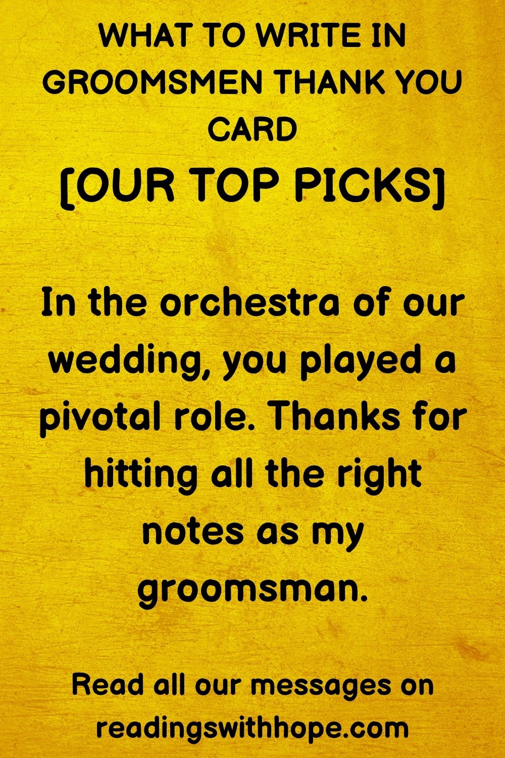What to Write in Groomsmen Thank You Card