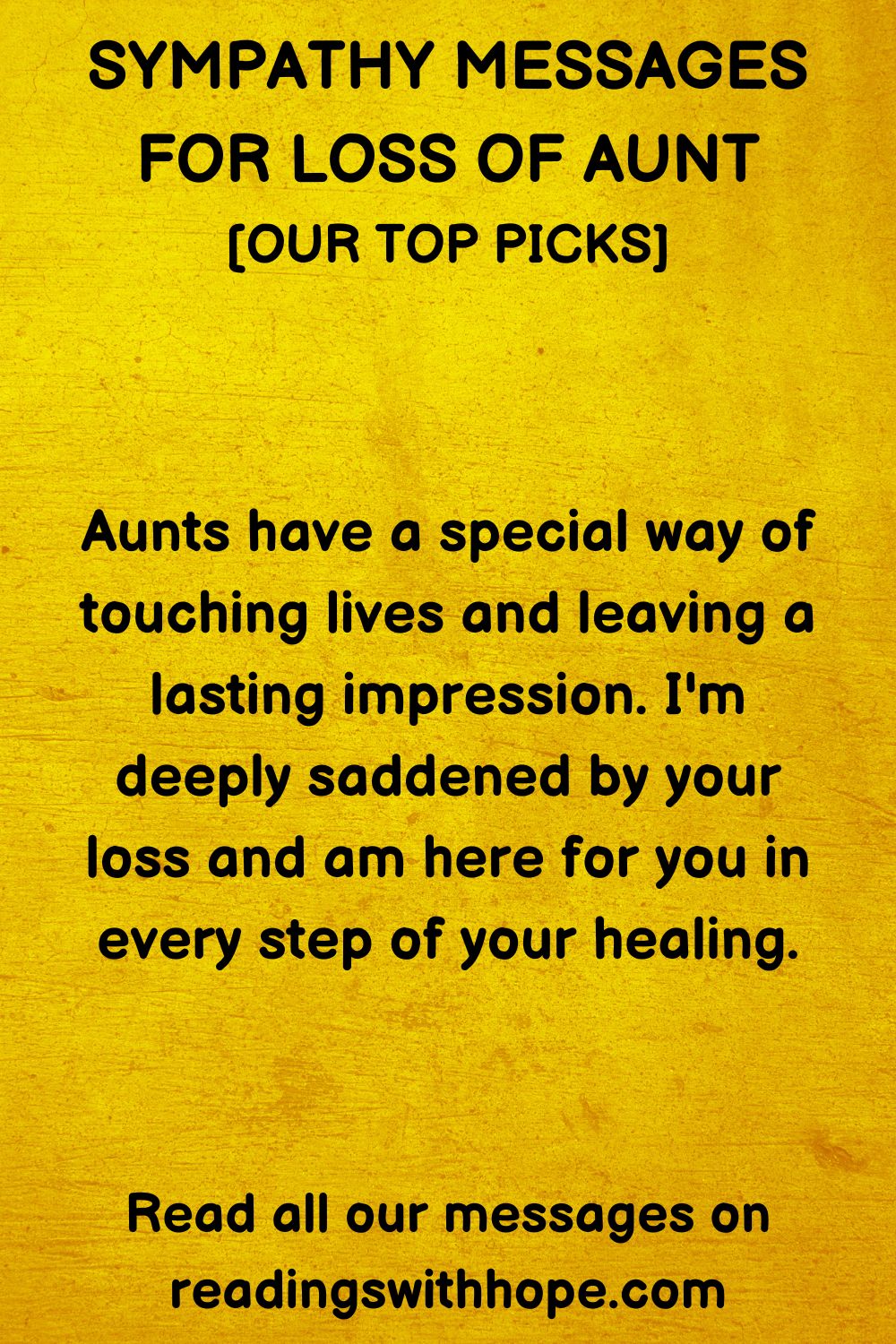 50 Sympathy Messages For Loss Of Aunt
