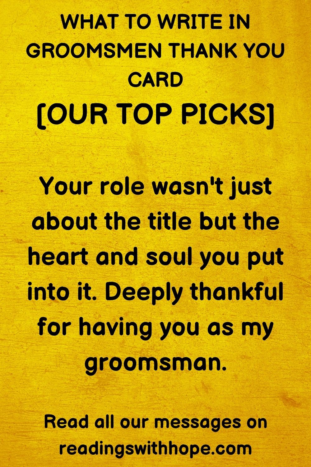What to Write in Groomsmen Thank You Card