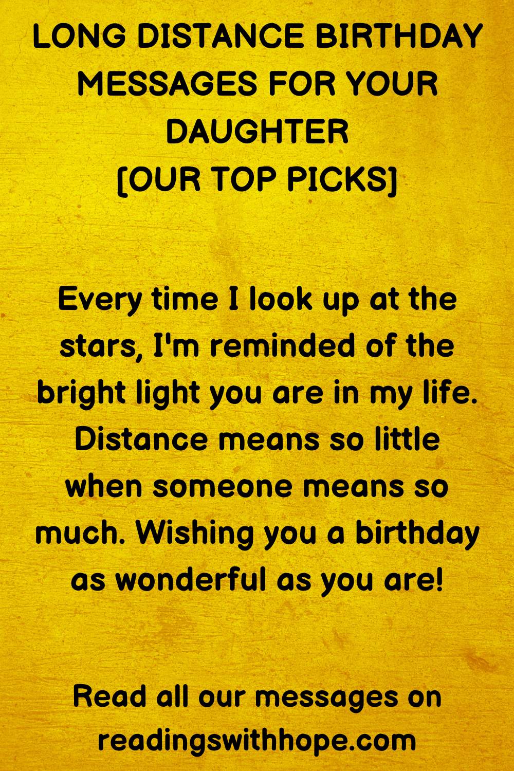 Long Distance Birthday Message for Your Daughter 1