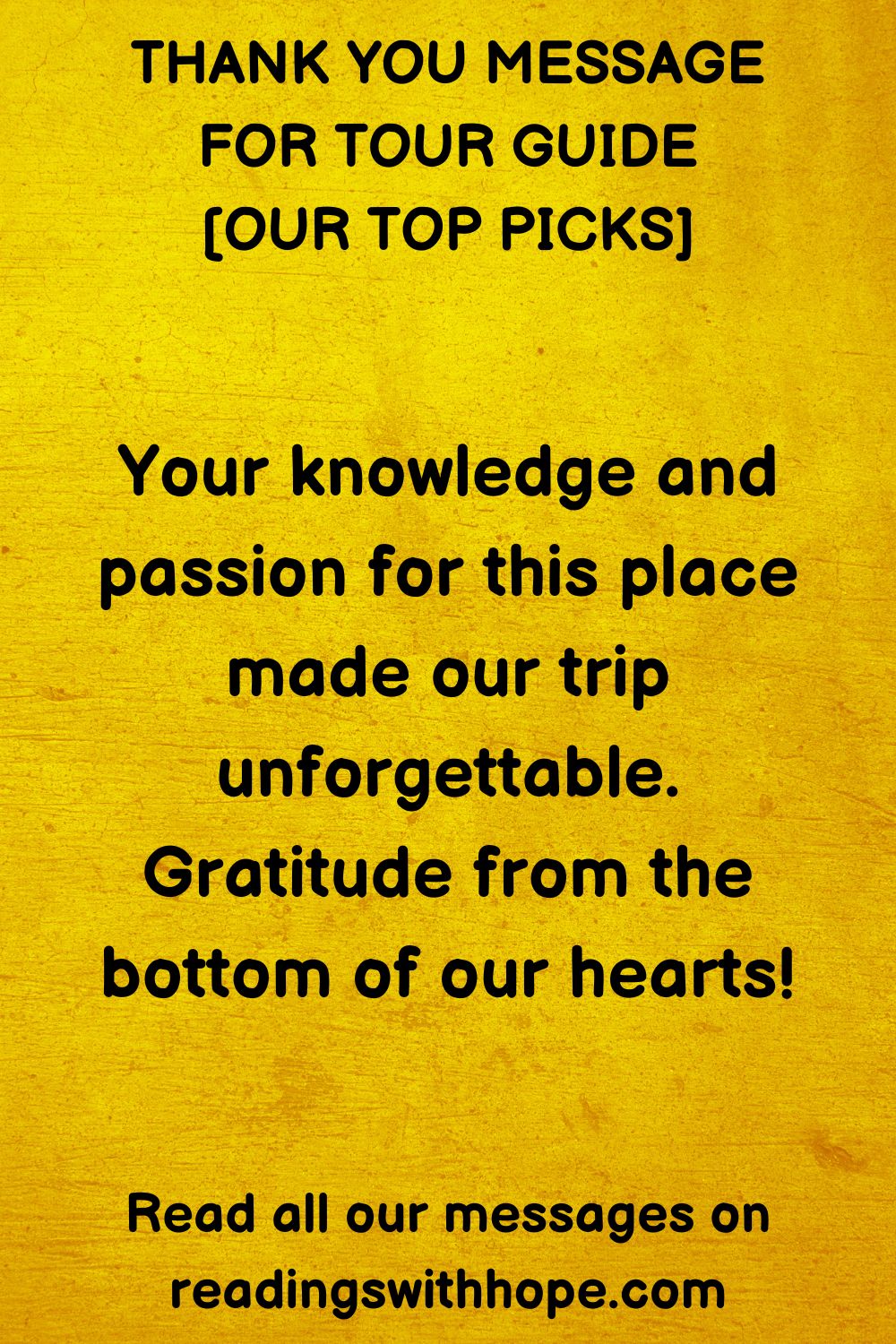 Thank You Message for Tour Guide 1