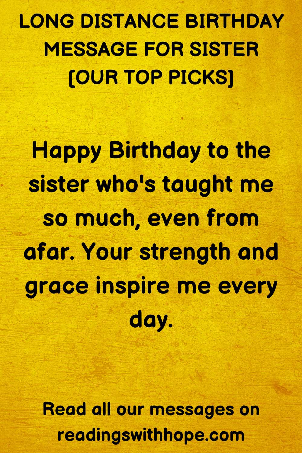 Long Distance Birthday Message for Sister 3