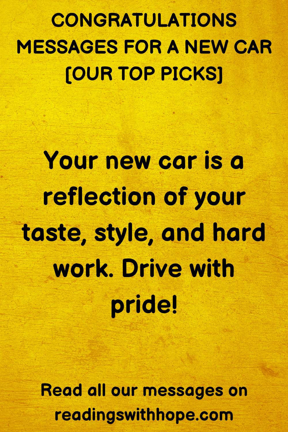 Congratulations Message for a New Car