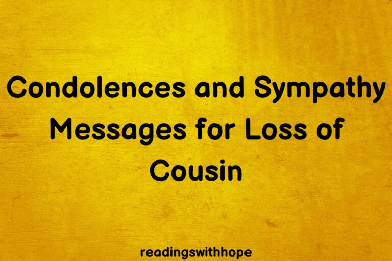 featured image with text - Condolences and Sympathy Messages for Loss of Cousin