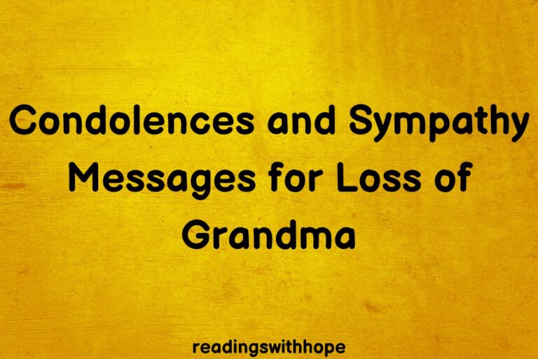 Condolences and Sympathy Messages for Loss of Grandma