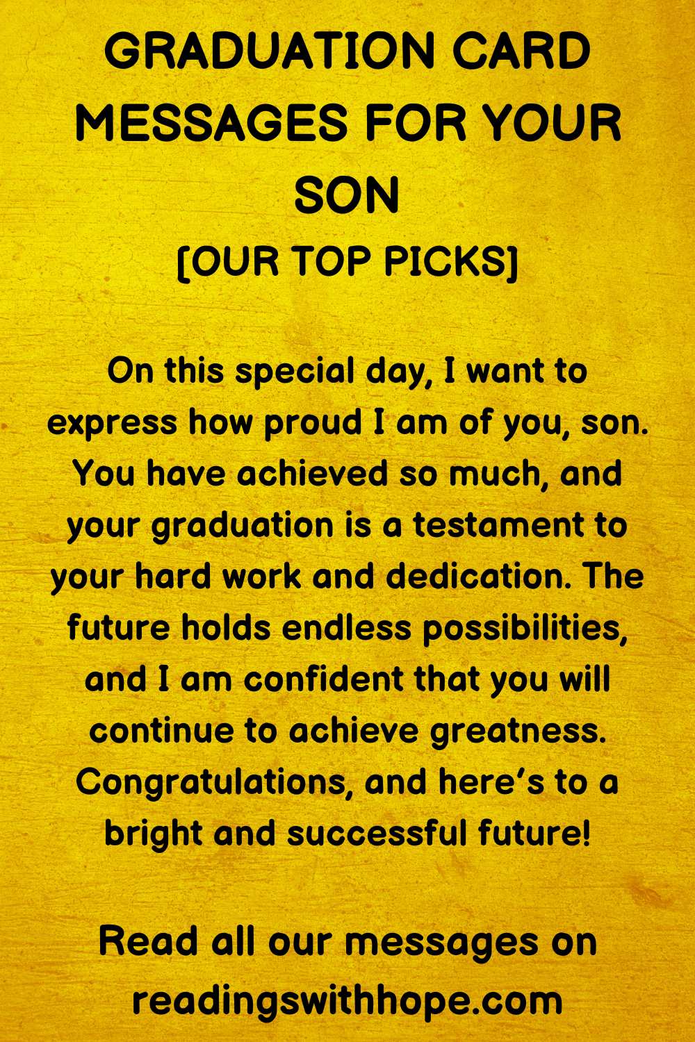 Graduation Card Message for Son 2
