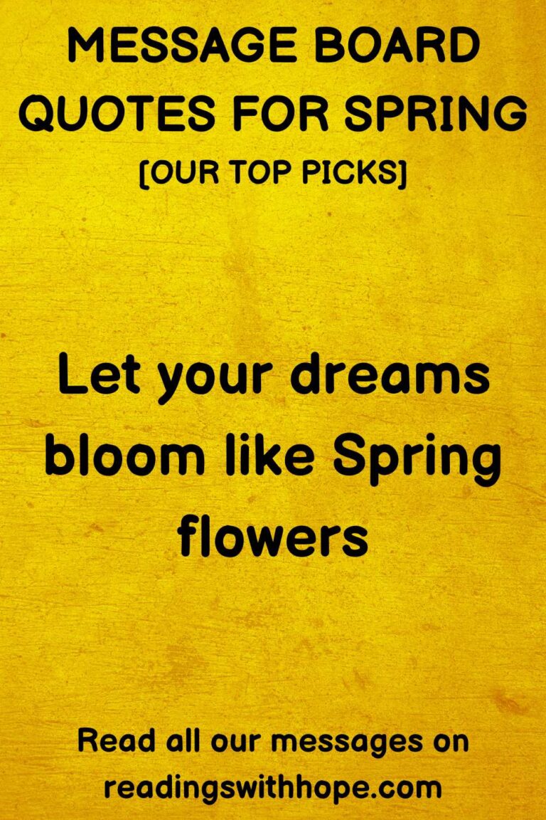 180 Message Board Quotes For Spring