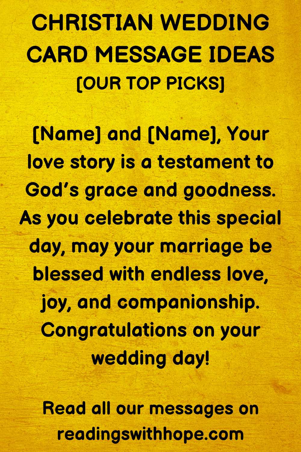 Christian Wedding Card Message Ideas