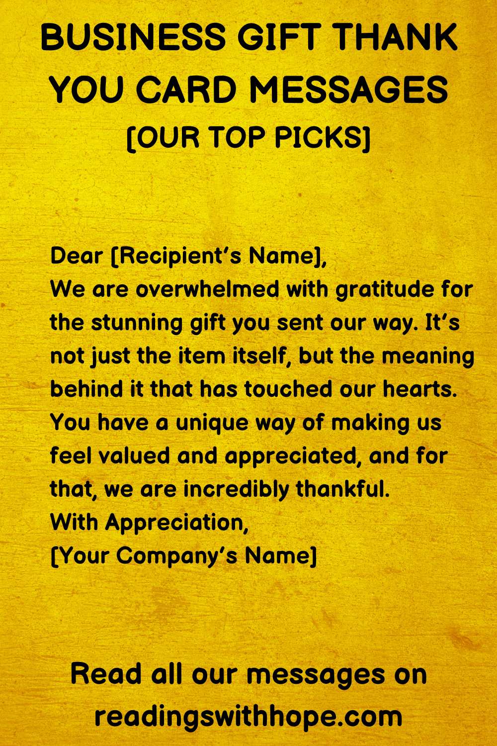 Business Gift Thank You Card Messages
