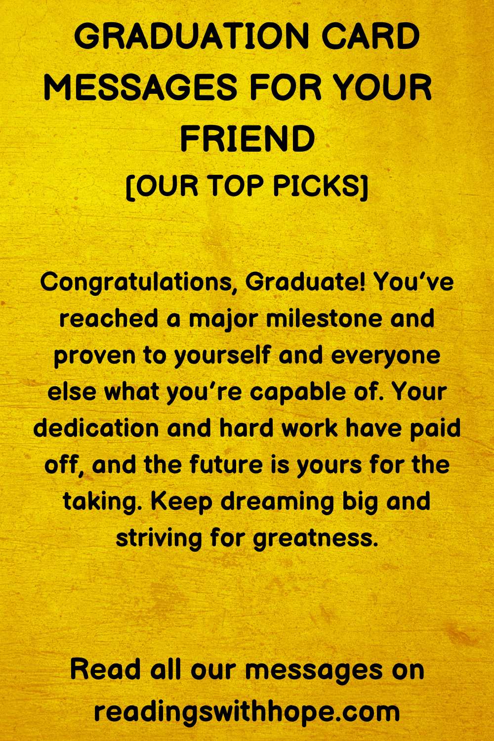 Graduation Card Message For Friend