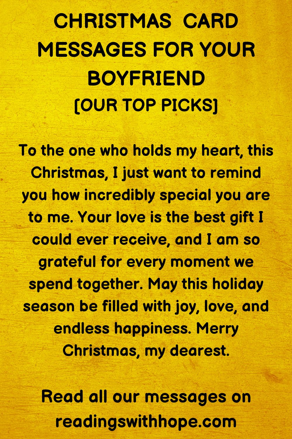 christmas card messages for your boyfriend