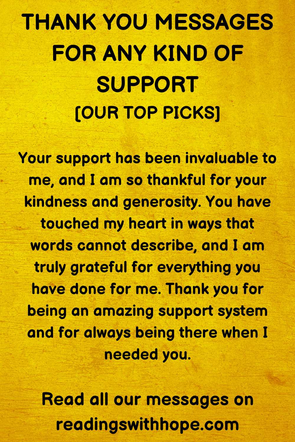Thank You Message For Any Kind of Support
