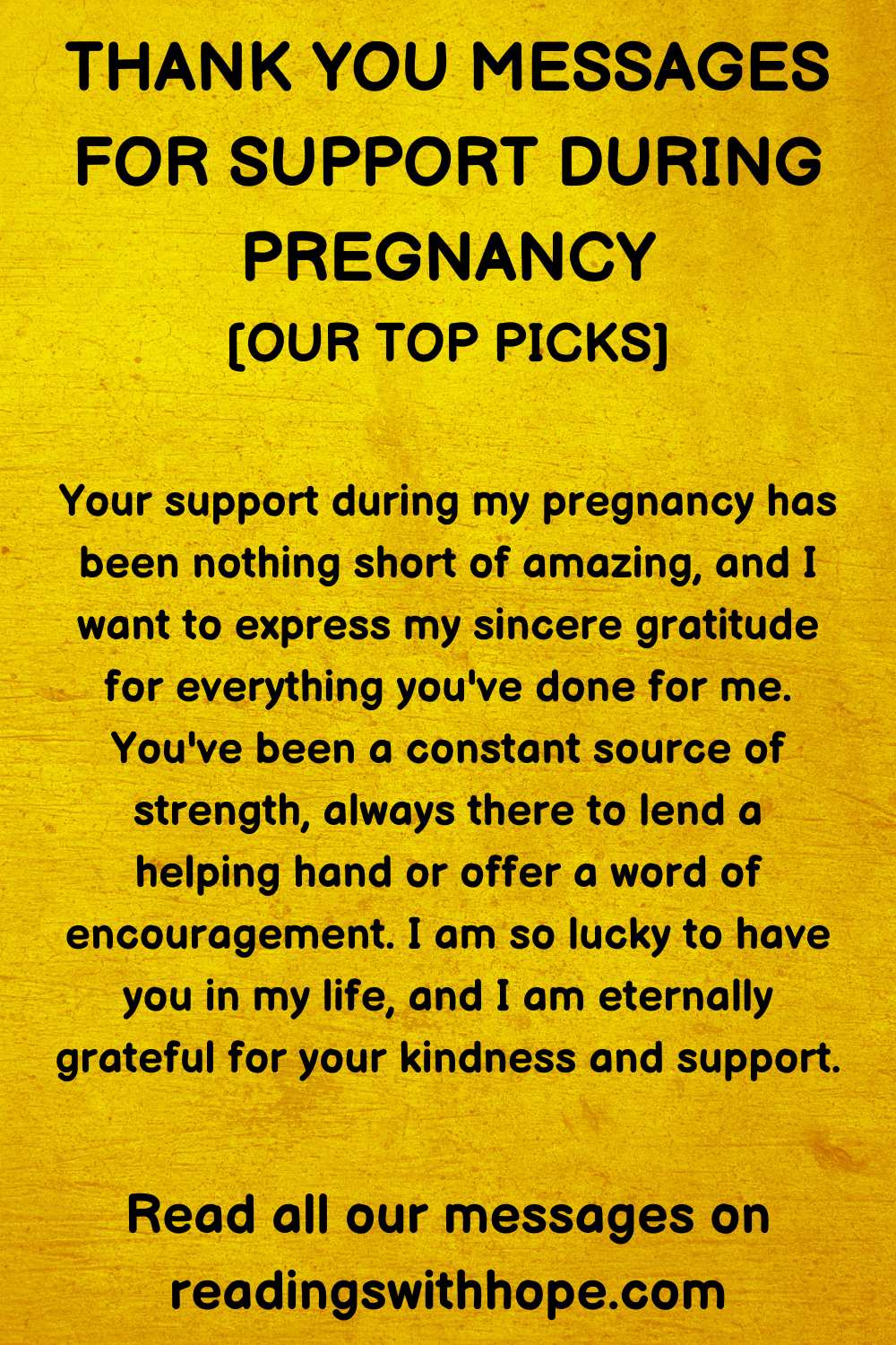 Thank You Message For Support During Pregnancy