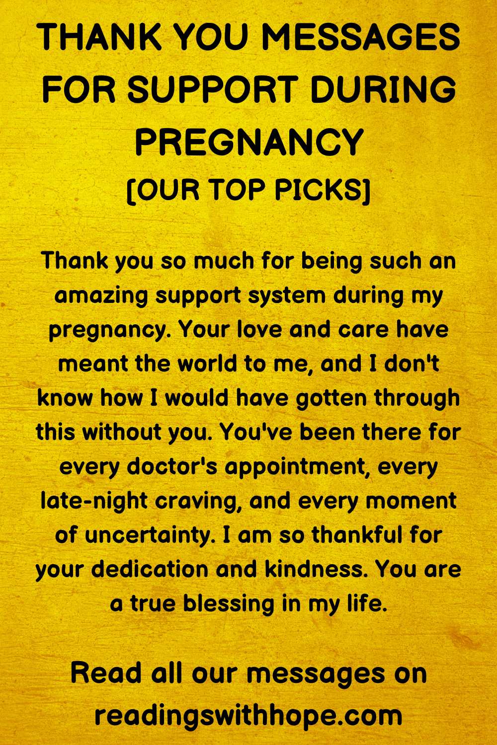 Thank You Message For Support During Pregnancy