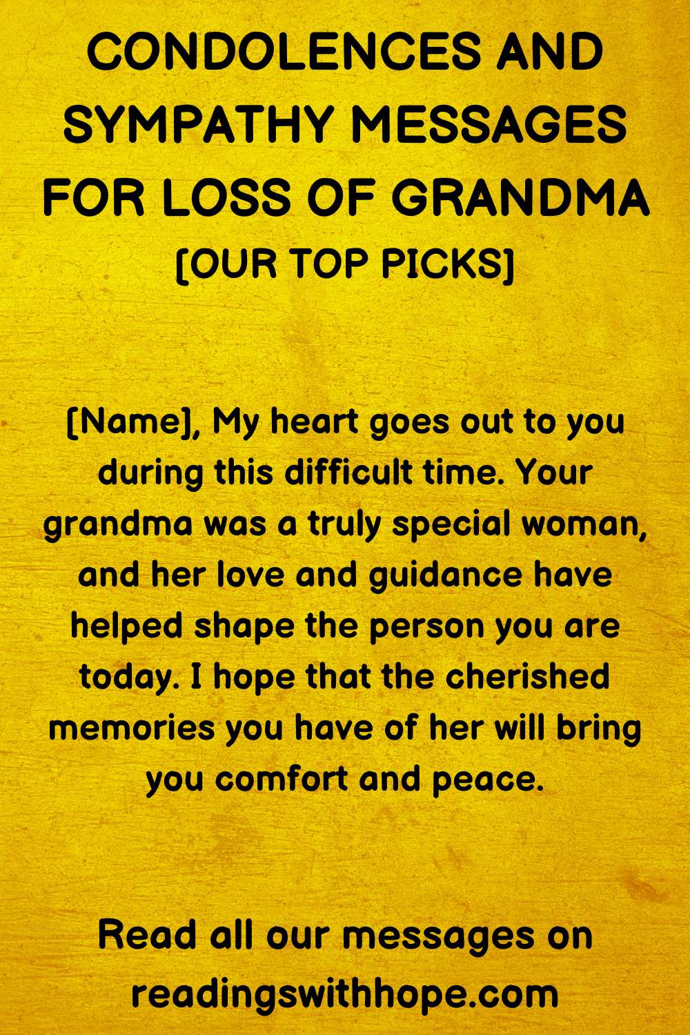 60 Condolences and Sympathy Messages for Loss of Grandma