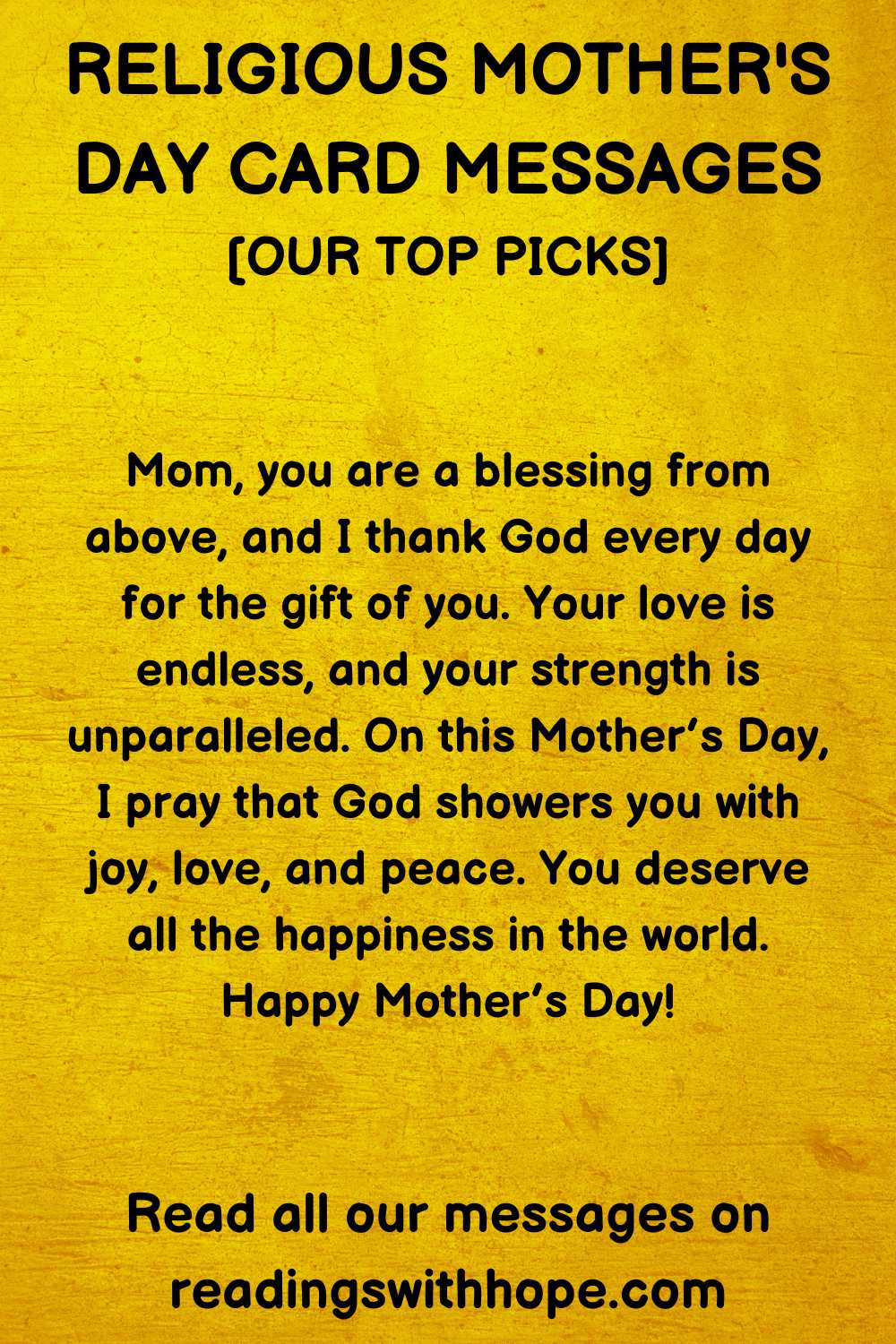 religious mother's day card message