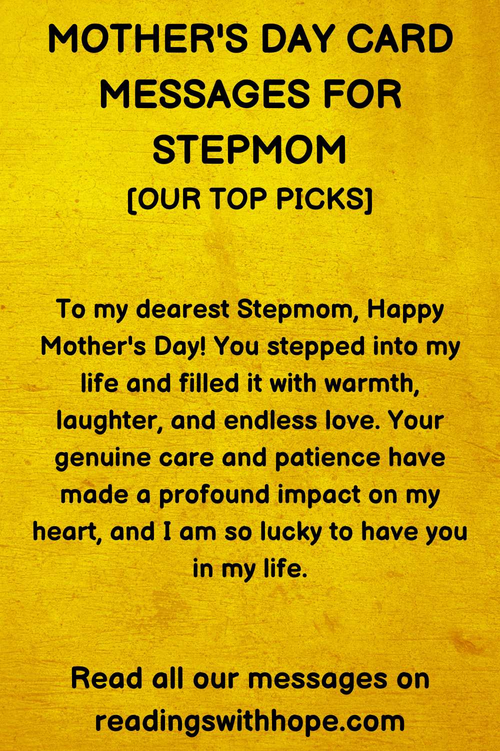 Mother's Day Card Message for stepmom