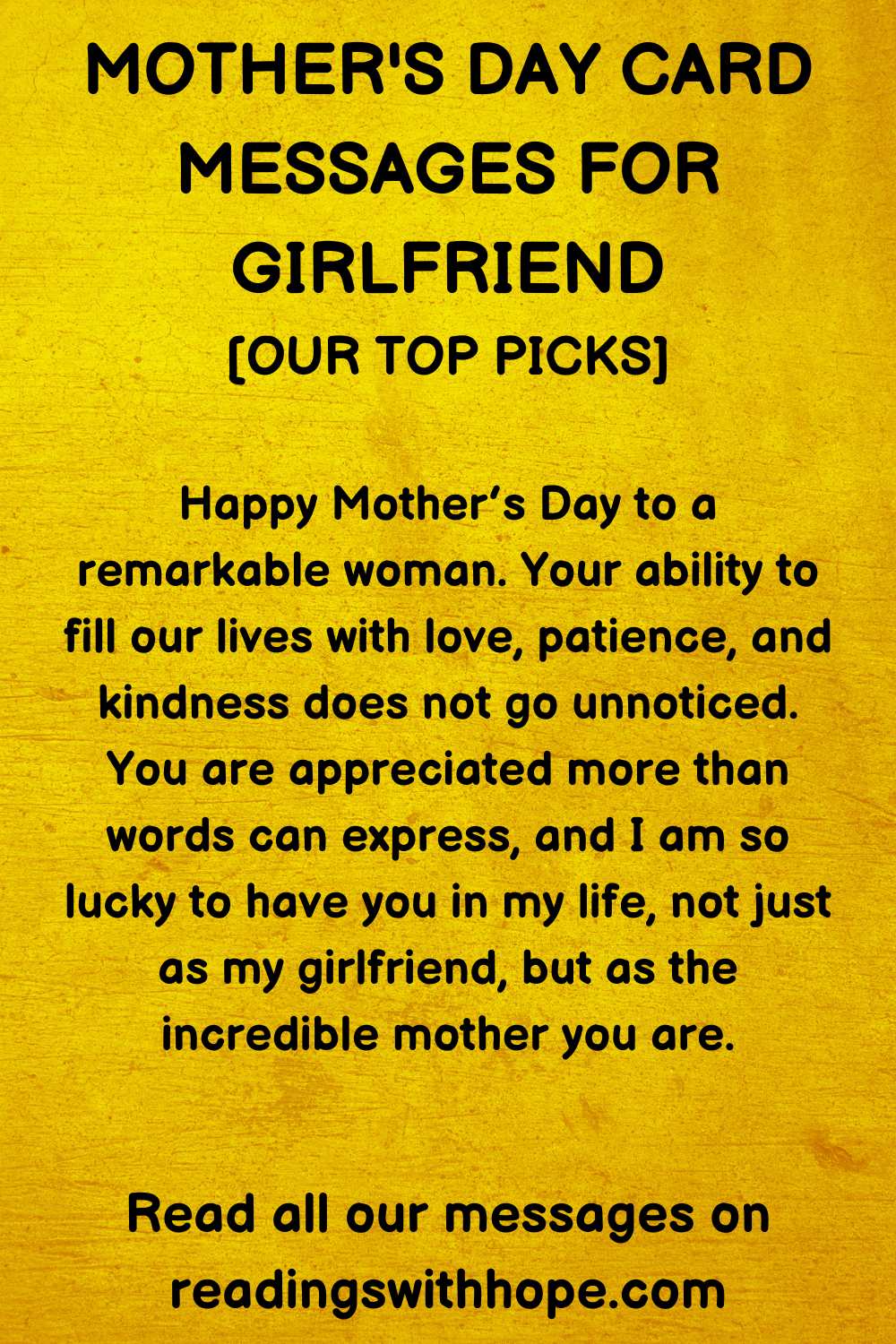 Mother's Day Card Message for girlfriend