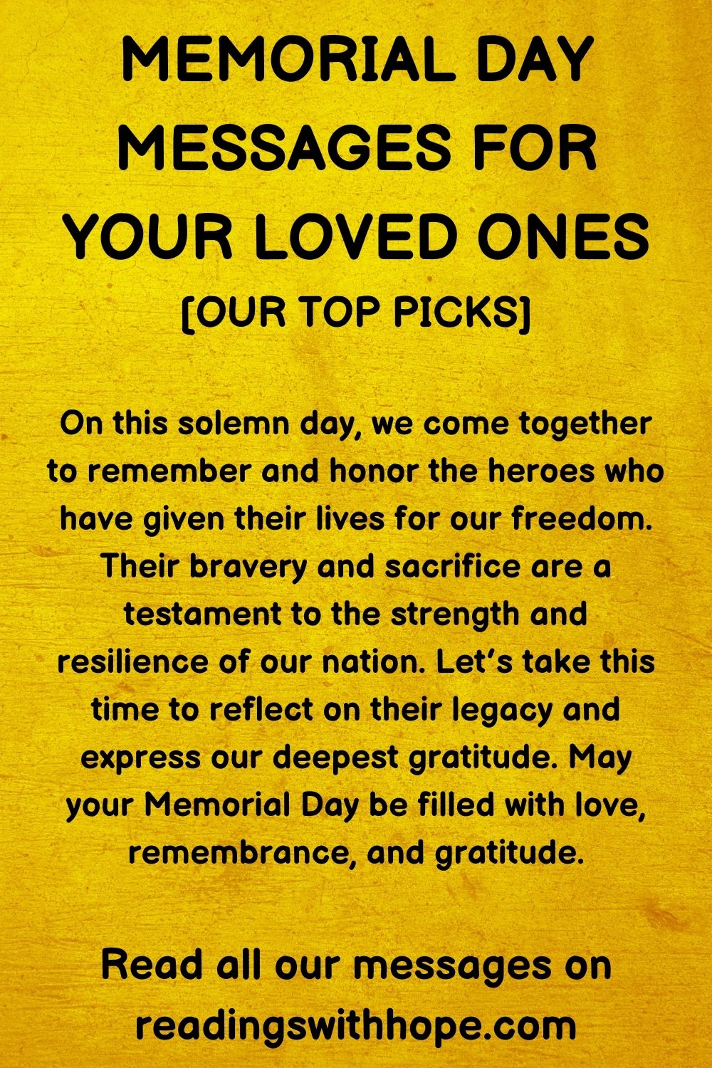 memorial day messages for your loved ones