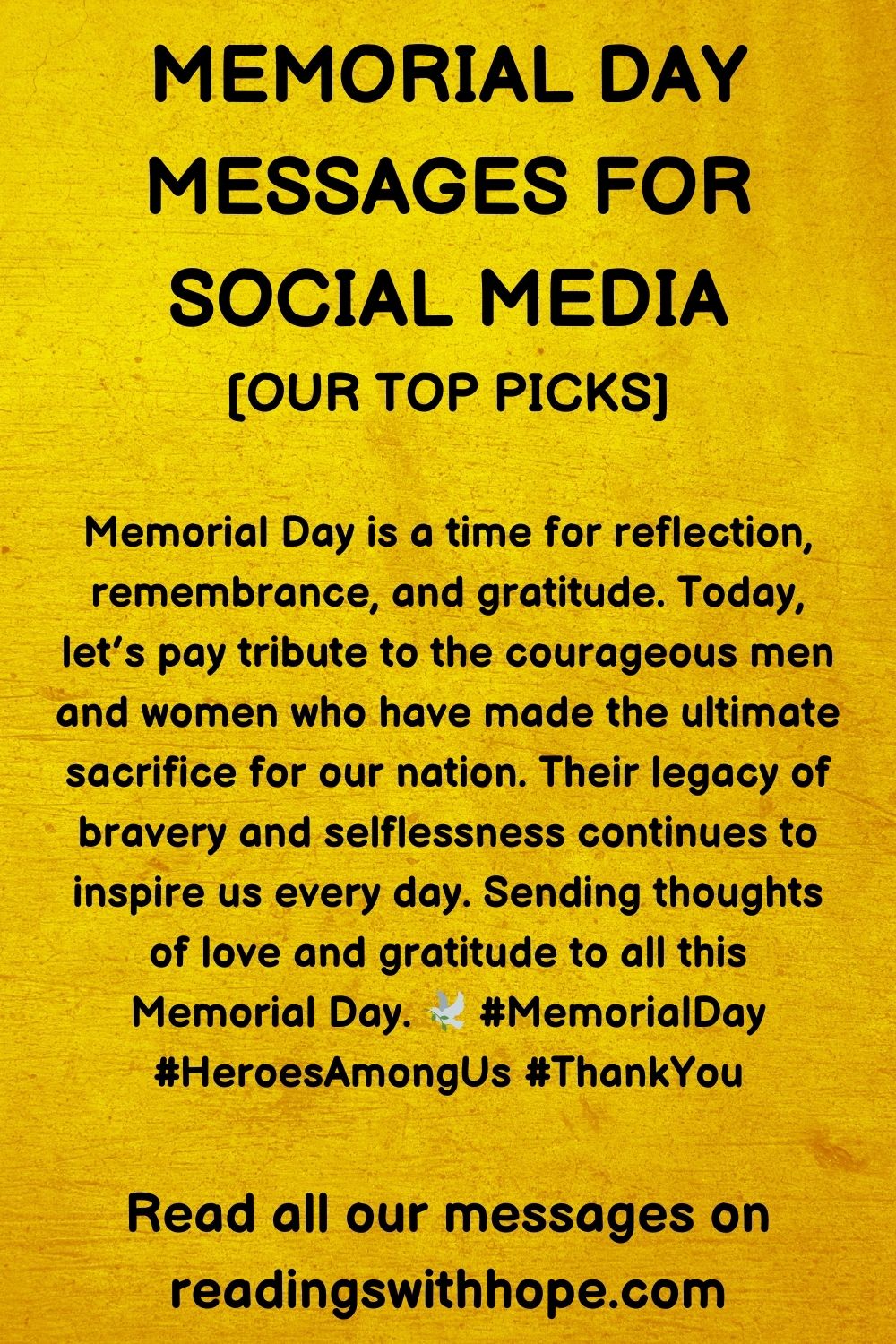 memorial day messages for social media
