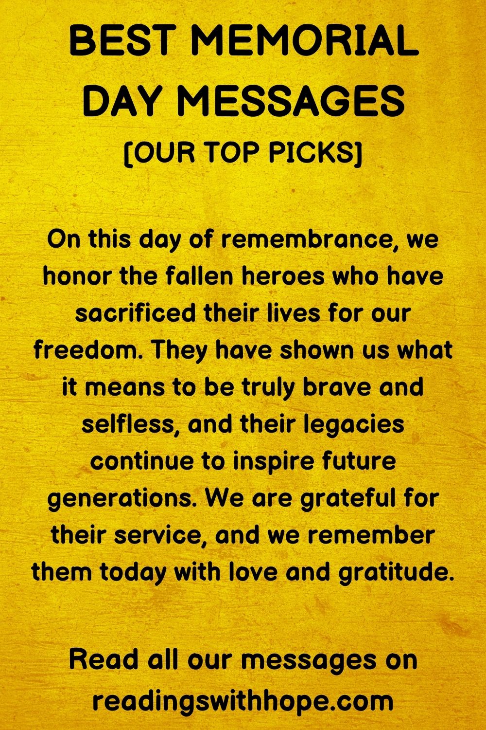 best memorial day messages