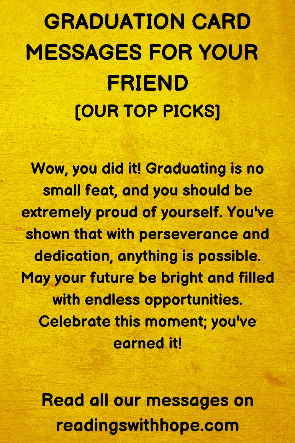 Graduation Card Messages For Friend