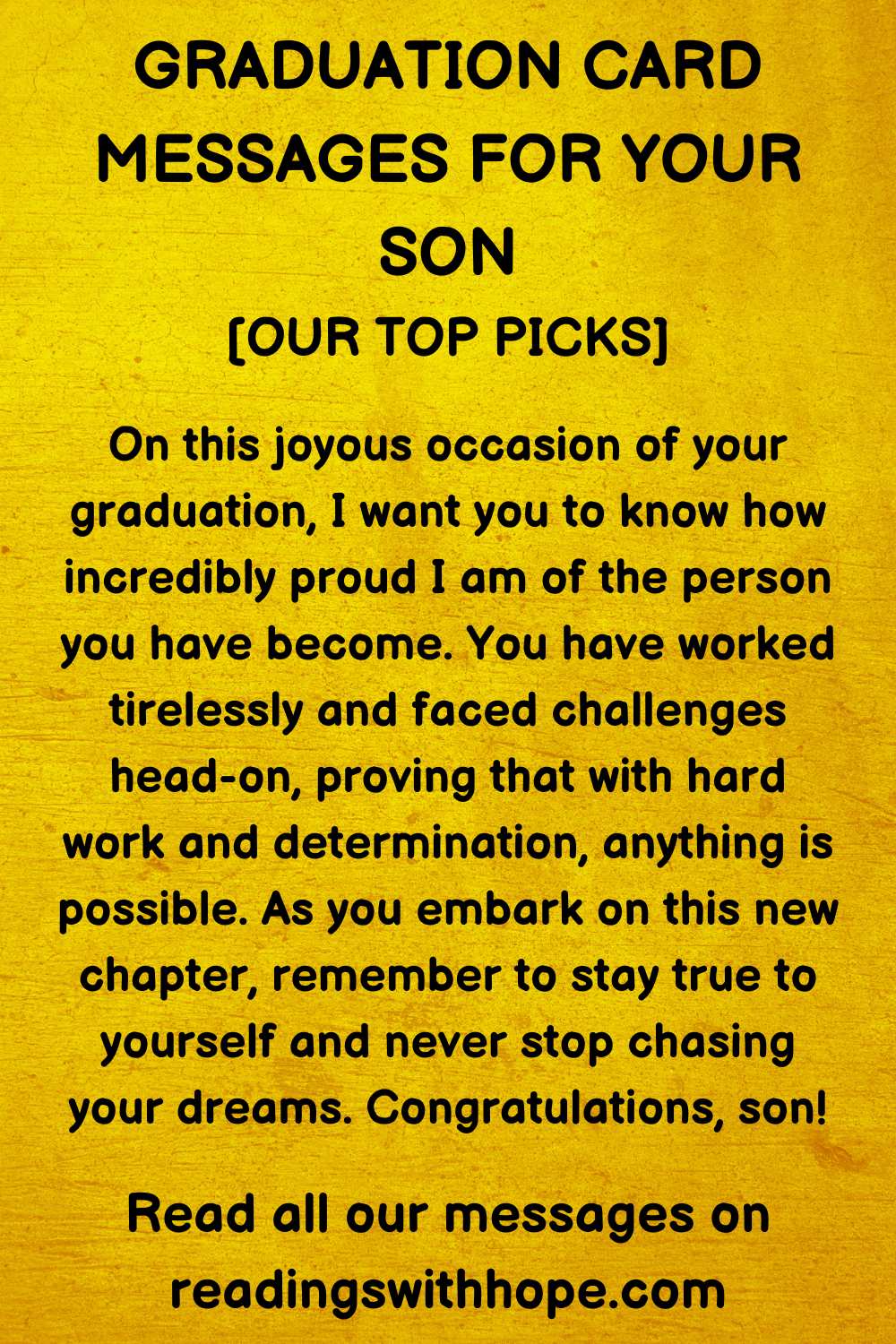 Graduation Card Messages for Son 1