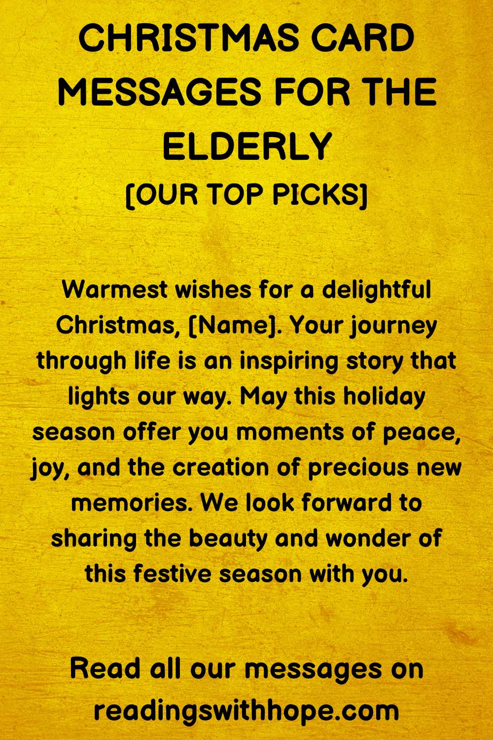 50 Christmas Card Messages For the Elderly