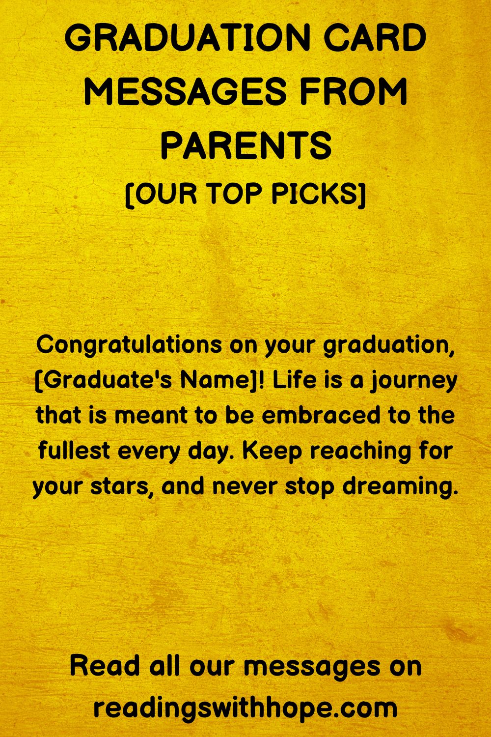 Graduation Card Messages From Parents