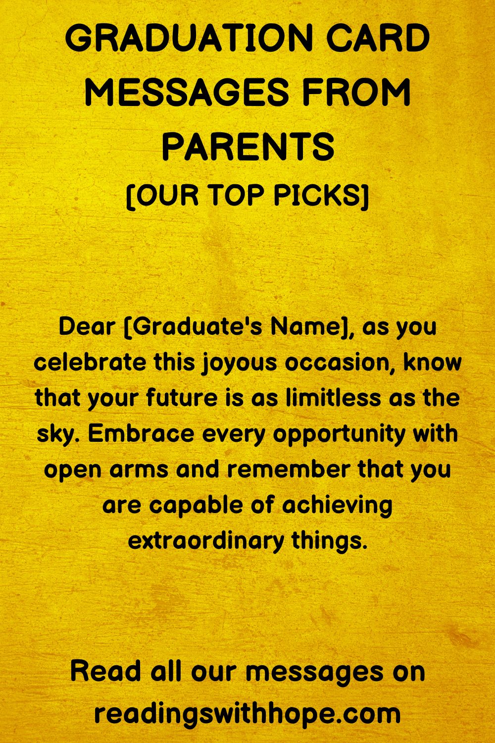 Graduation Card Messages From Parents