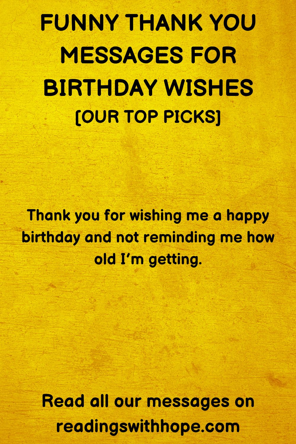 funny Thank You Messages For Birthday Wishes
