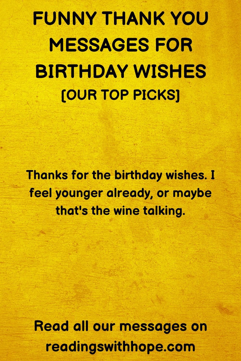 funny Thank You Messages For Birthday Wishes