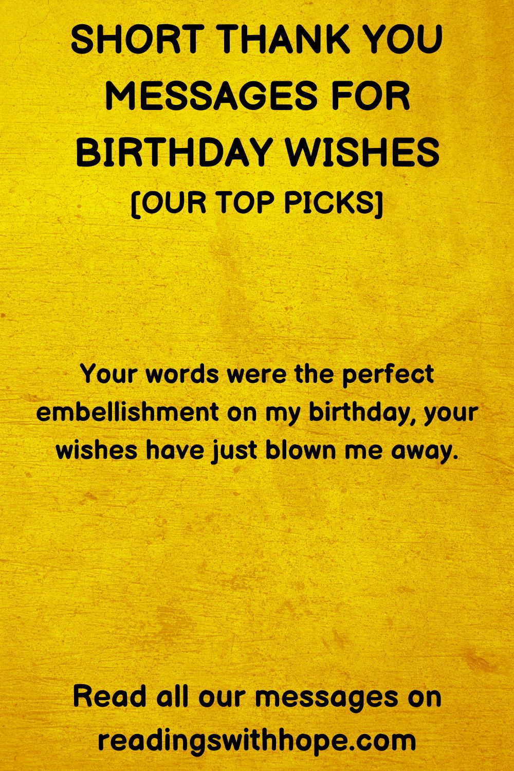 short thank you message for birthday wish