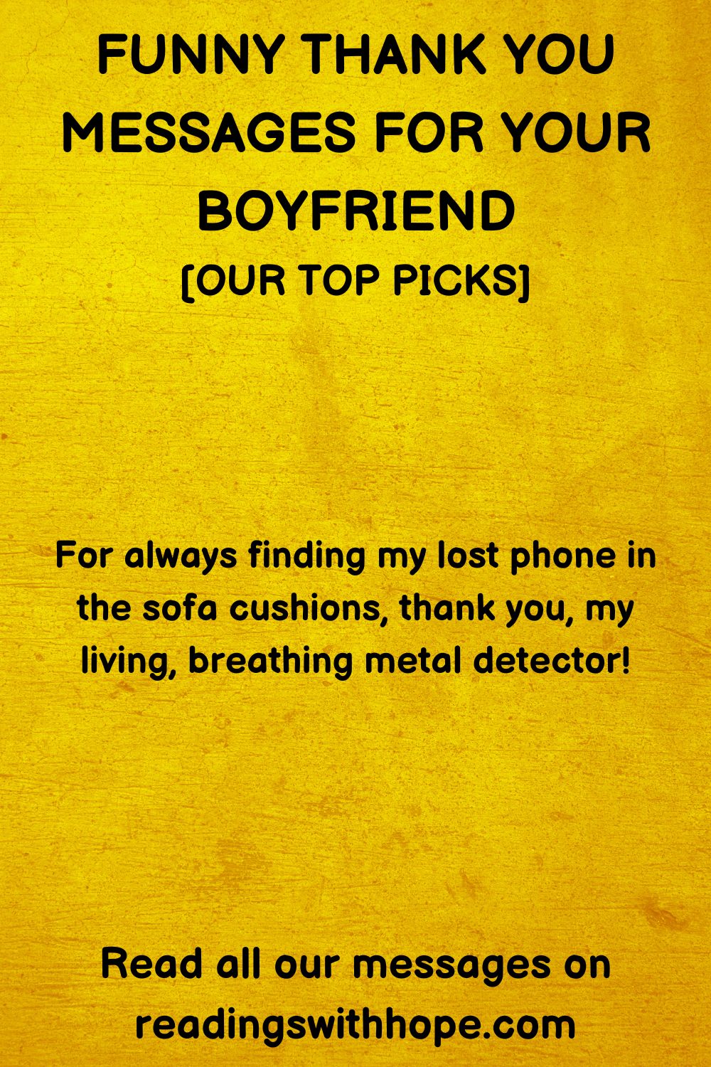 funny thank you message for your boyfriend