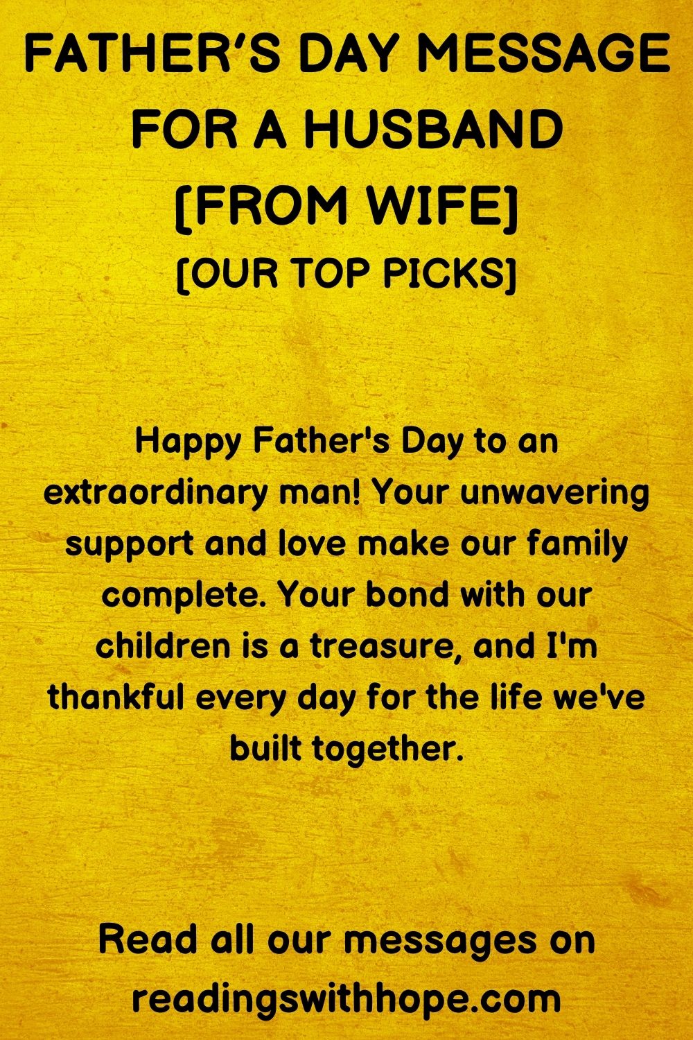 father's day message for a husband from wife