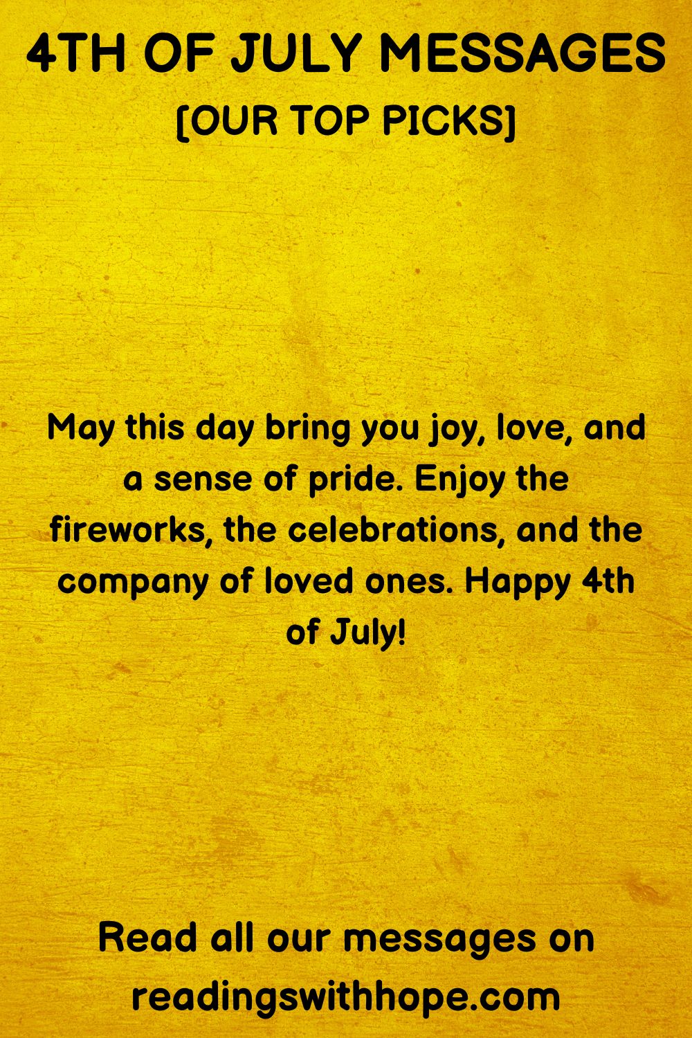 4th of July Message