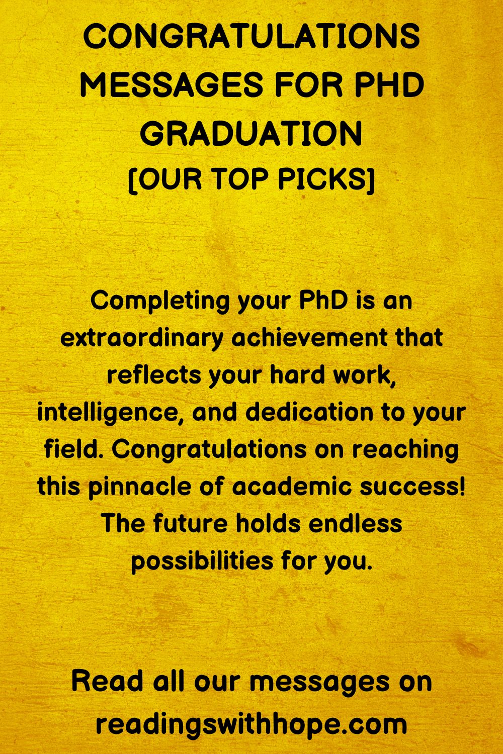 Congratulations Message for Phd Graduation
