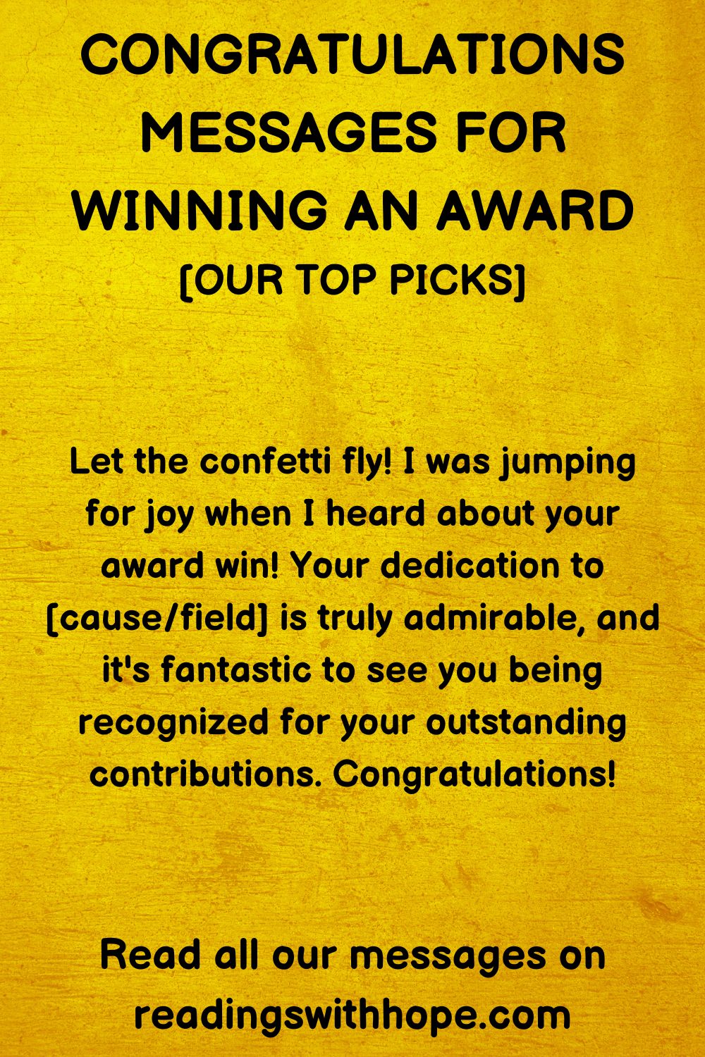 congratulations message for winning an award