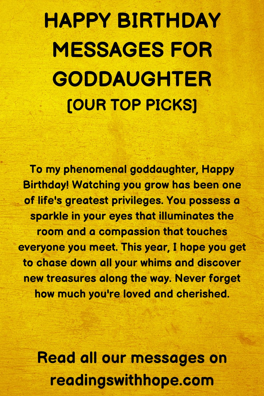 50 Happy Birthday Messages for Goddaughter