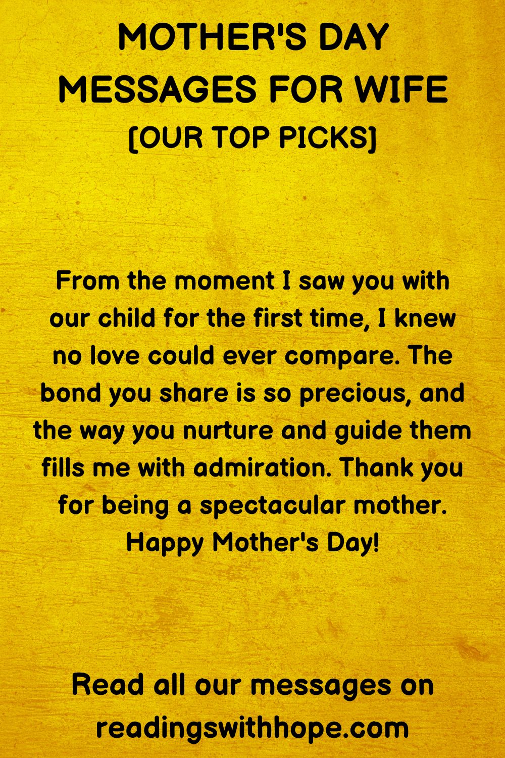 Mother's Day Messages For Your Wife