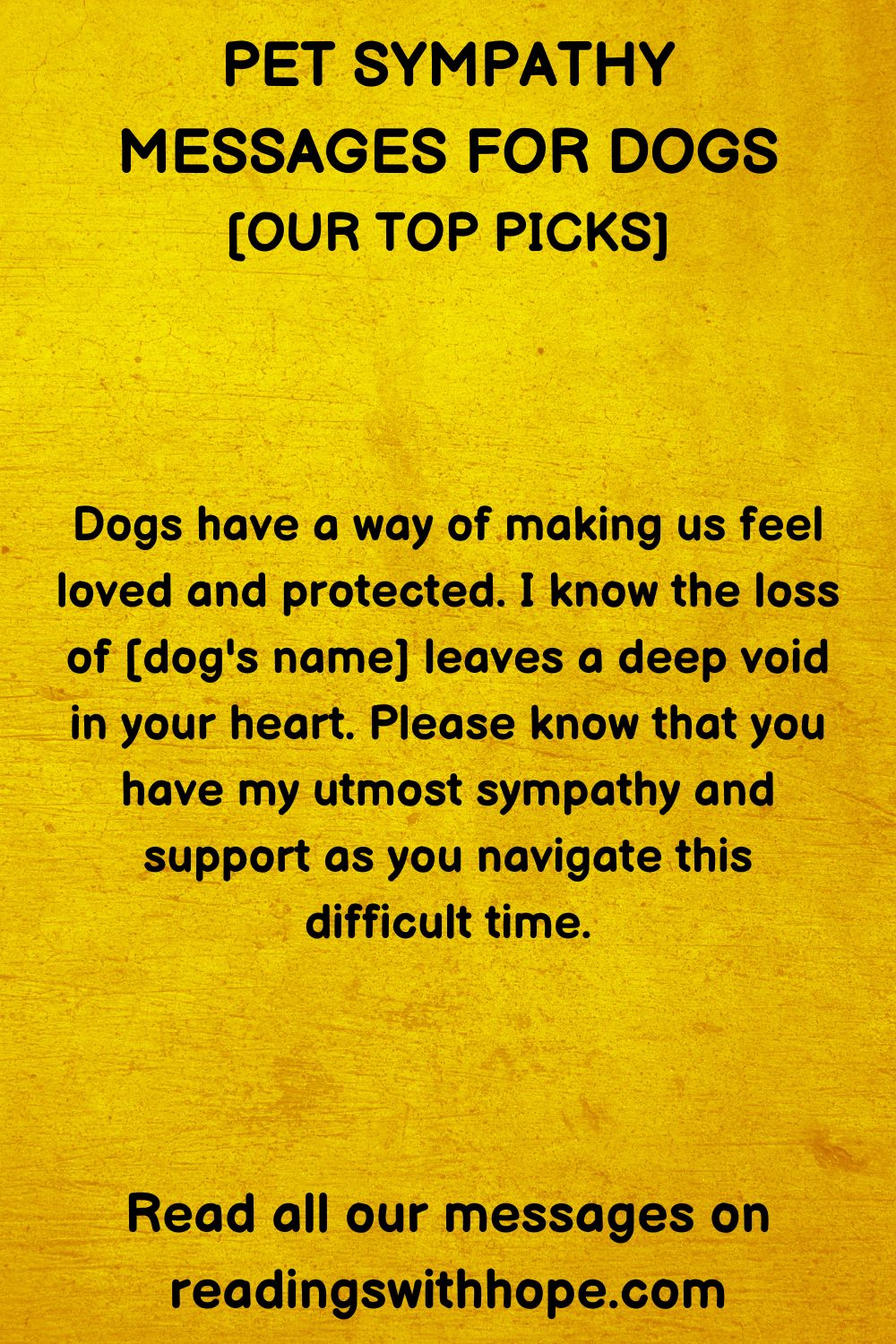 Pet Sympathy Messages For Dogs