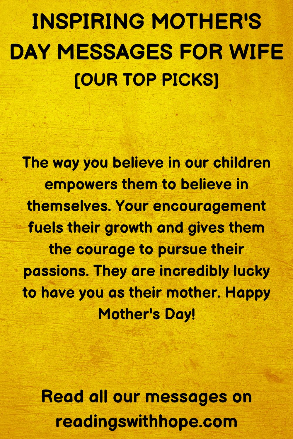 Inspiring Mother's Day Messages For Your Wife