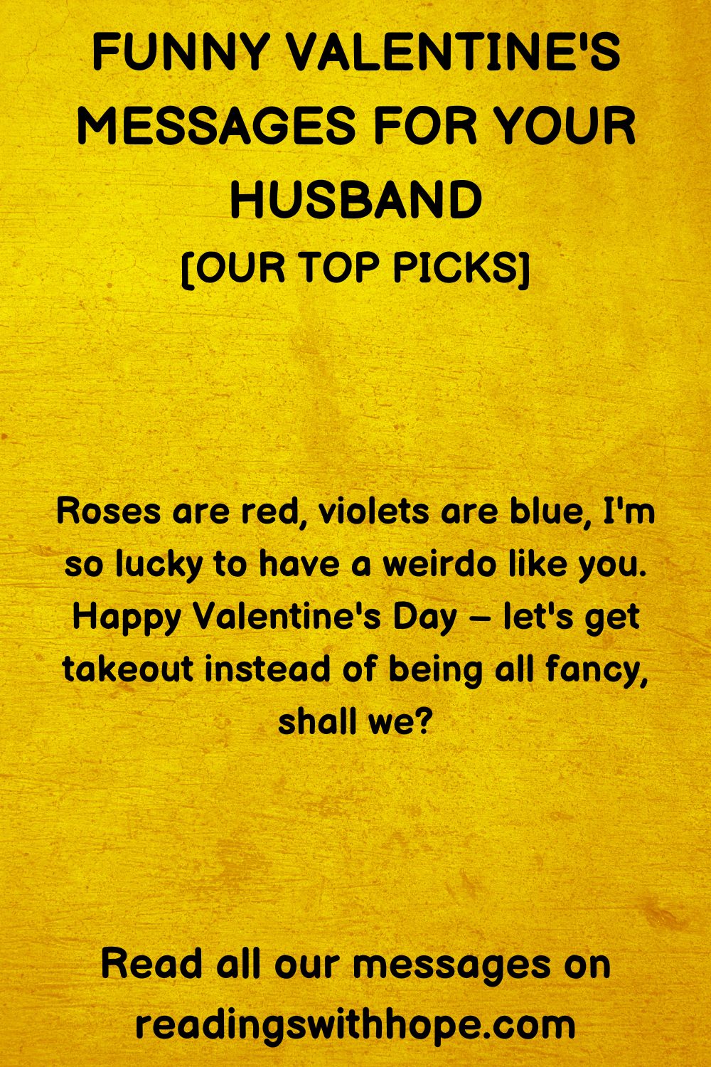 Funny Valentine's Day Message for your Husband
