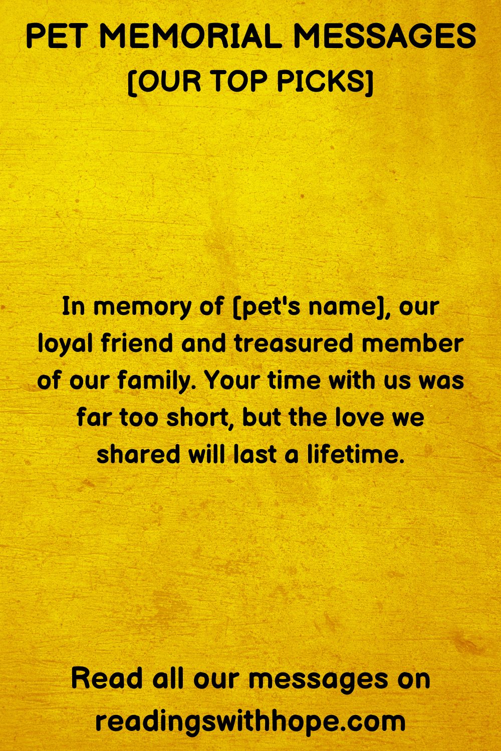 Pet Memorial Messages