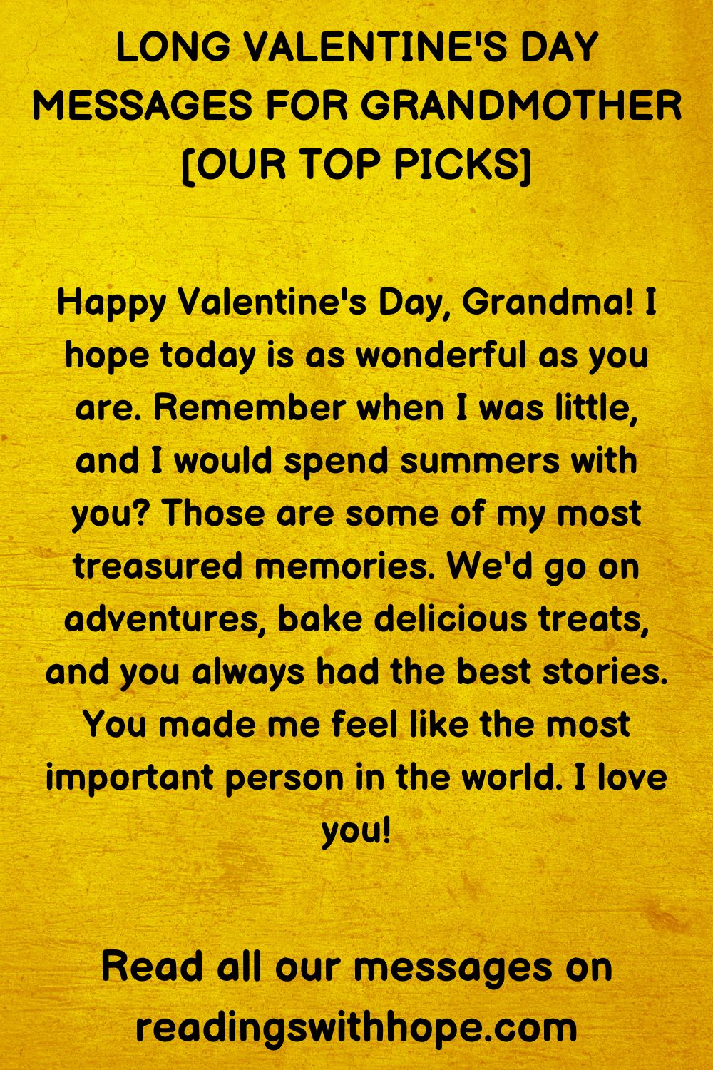 Long Valentine's Day Messages for Grandmother