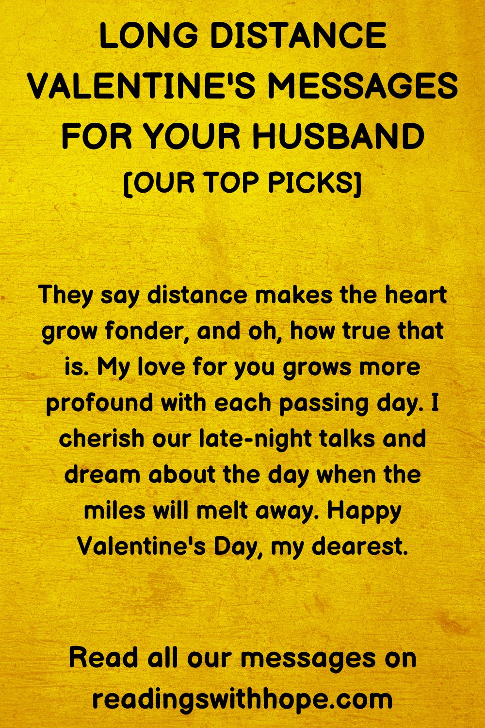 Long Distance Valentine's Day Message for your Husband