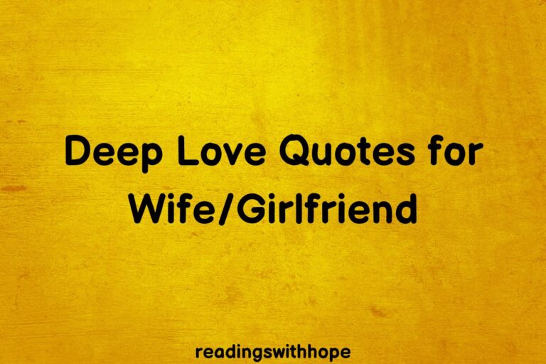 18 Deep Love Quotes for Wife/Girlfriend