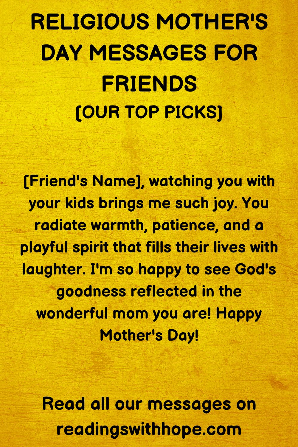 Religious Mother's Day Messages For Friends