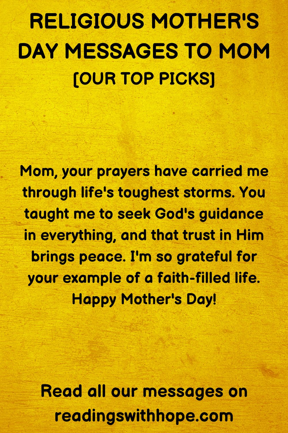 Religious Mother's Day Messages To Mom
